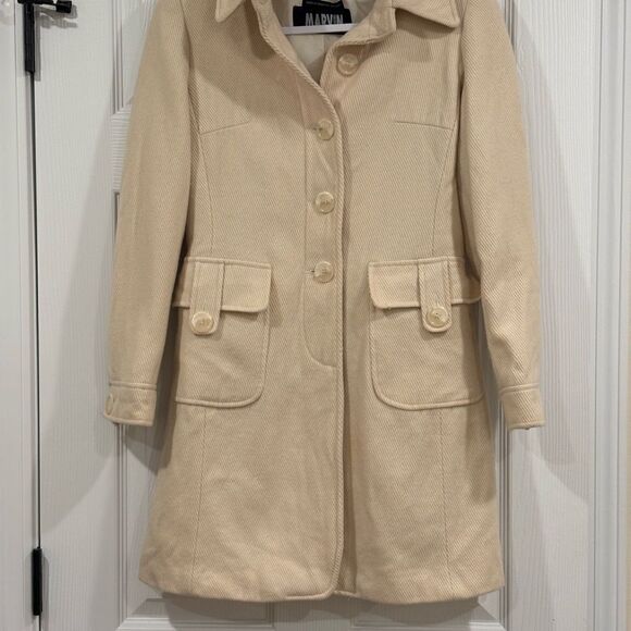 Marvin Richards cream wool coat. Beautifully well made. Size small. - Picture 2 of 5